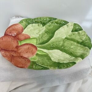 Turnip Radish Ceramic Large Serving Platter Dish‎ 14" Made In Mexico